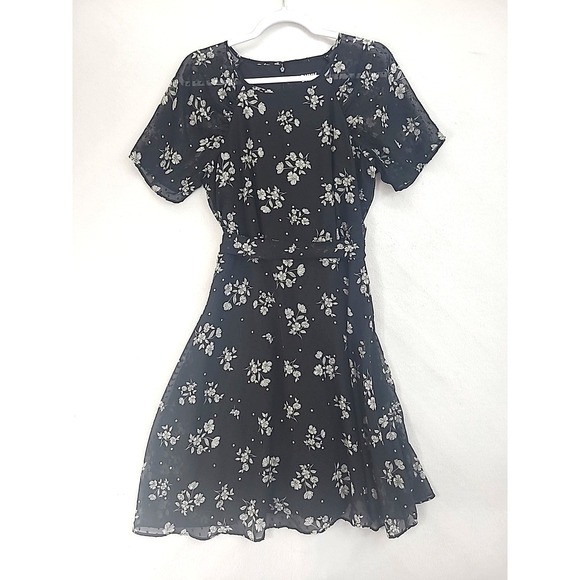 Dkny Dresses & Skirts - DKNY sz 6 A Line Dress Dk Floral Chiffon Lined Party Cocktail